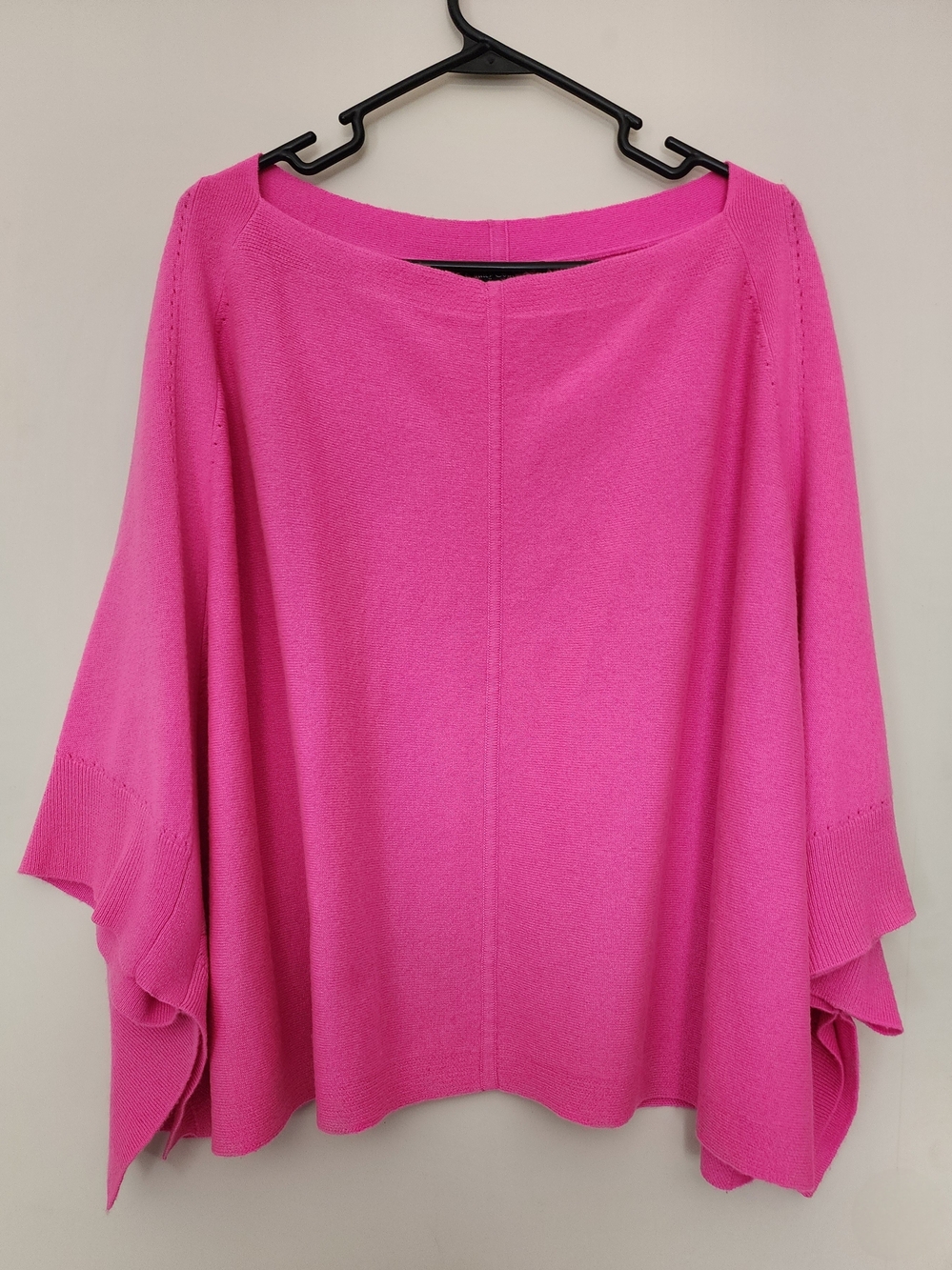 Juicy Couture 100% Cashmere Hot Pink Oversized Sweater Pancho Size M/L